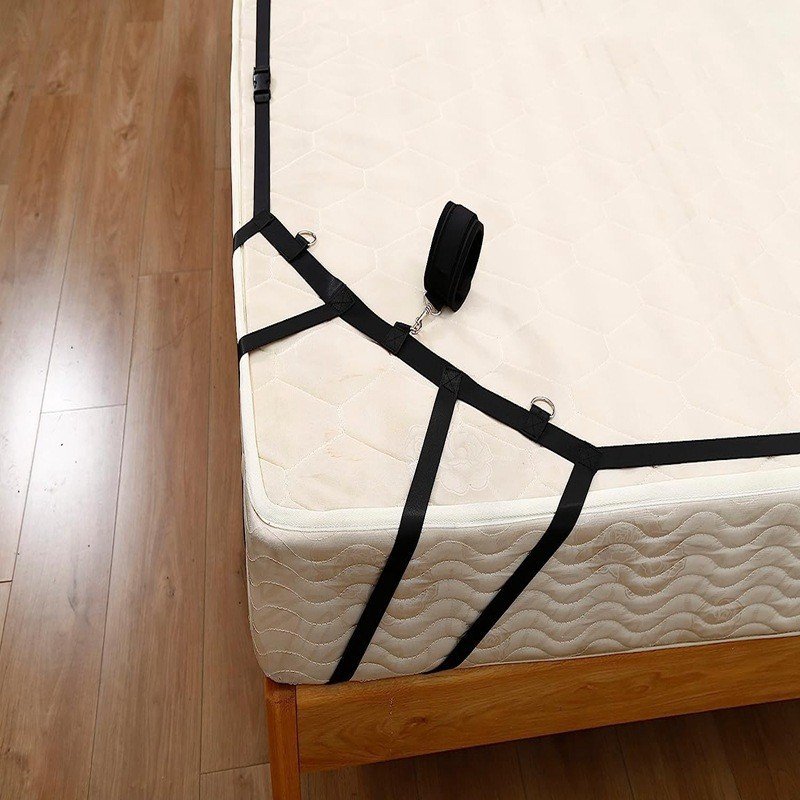 Mr.Shen SM Adult Sex Bandage Upgrade Reinforced Bed Bondage Gear Binding Four Corner Bed Binding Sex Tool for Couple Accessory