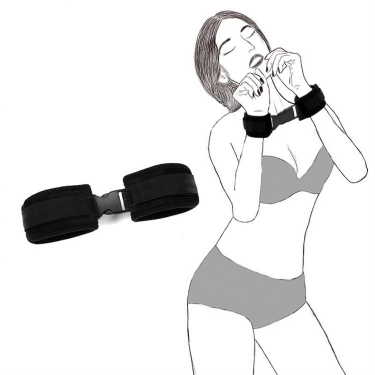 Newest Popular Sex Toys Sexy Bondage Fetish Bdsm Toy Adult Neck To Wrist Bdsm Restraints Kit Behind Handcuffs