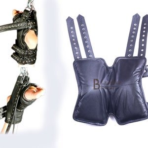 Leather Suspension Restraint Ankle Boot Cuffs