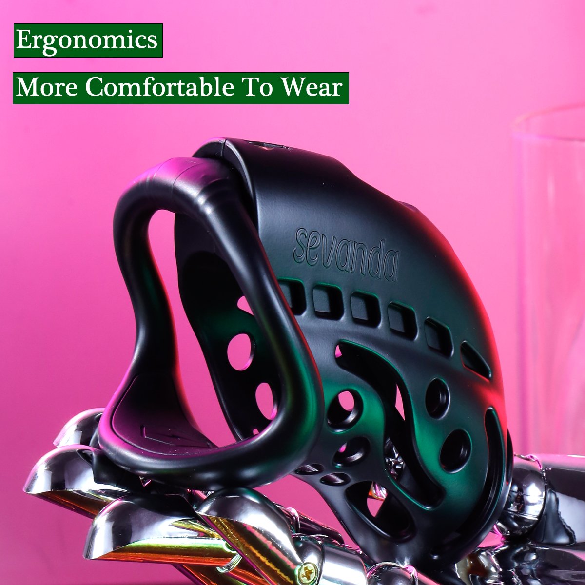 Nautilus Estim Male Chastity Cage Waterproof ABS Material Electric Shock Remote Control Sex Toys Penis Lock Black-Bondage Gear
