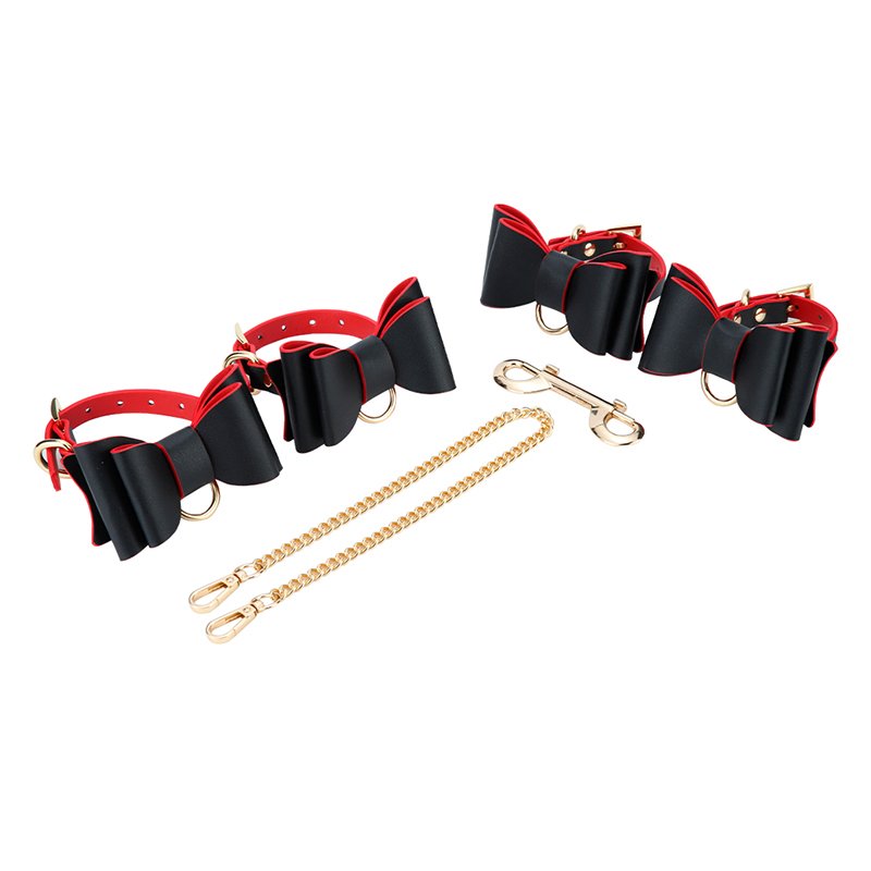 MOGlovers Bondage Gear Double Color Pu Leather Set 8 Pcs with Bag Bdsm Kits Toys for Women juguetes sexuales