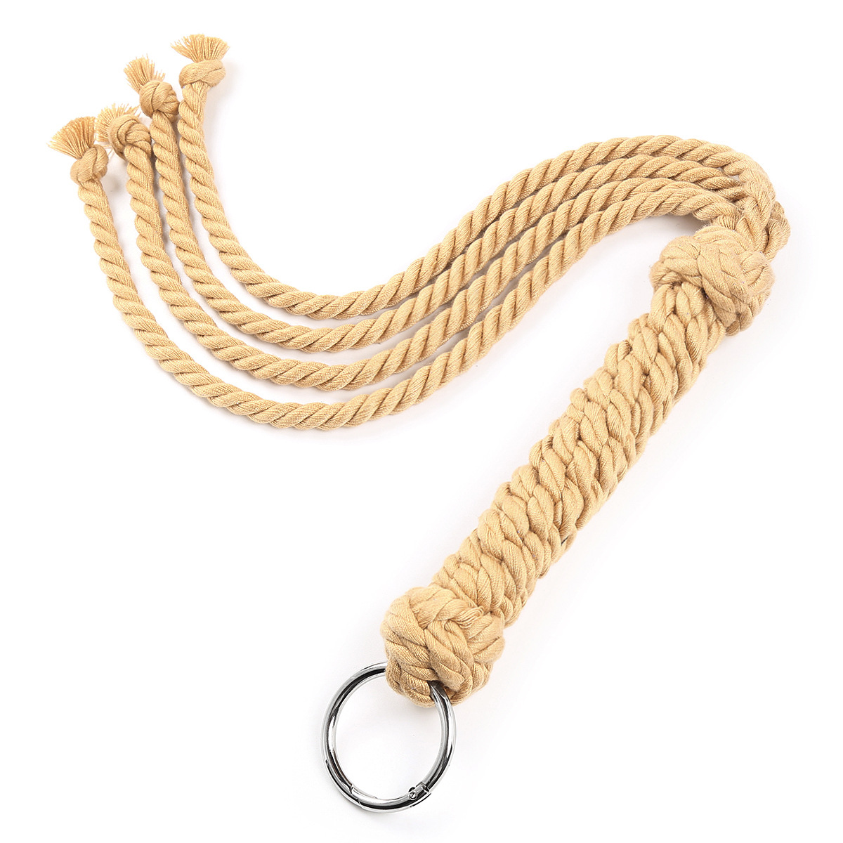 Hand-Woven BDSM Hemp Cotton Rope Whip SM Bondage Sex Play Session Slave Spanking Whip Flogger