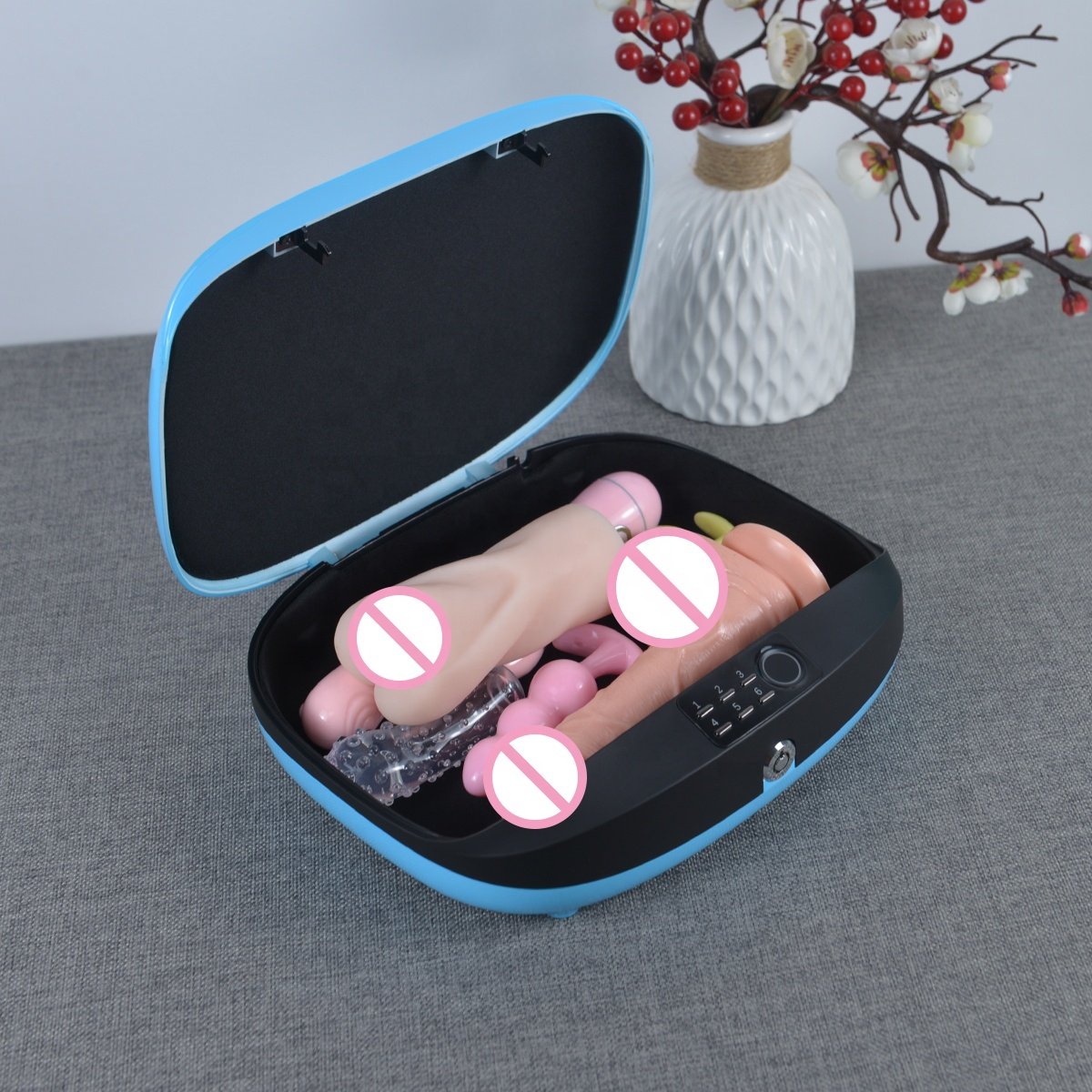 New Arrival Sex toys vibrator vagina dildos BDSM gears fingerprint safe box biometric storage case sexual couple products