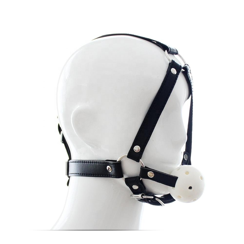 BDSM Sexy Head Gear Toy Strap Training Harness Breathing Ball Gag Open Mouth Gag Ball Fetish Slave Bondage Restraints Belts