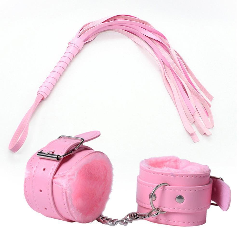 Sexy Adult Product SM Game Suit Bondage Set Adult Handcuffs Ball Mouth plug Nylon Whip Kit For Couple Sex Toys in love