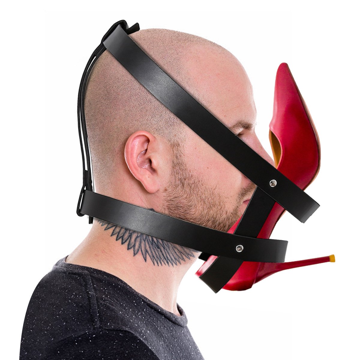 Leather Head Cover for Heavy Duty Adult Bondage Play - Ideal for Couples and Fetish Enthusiasts