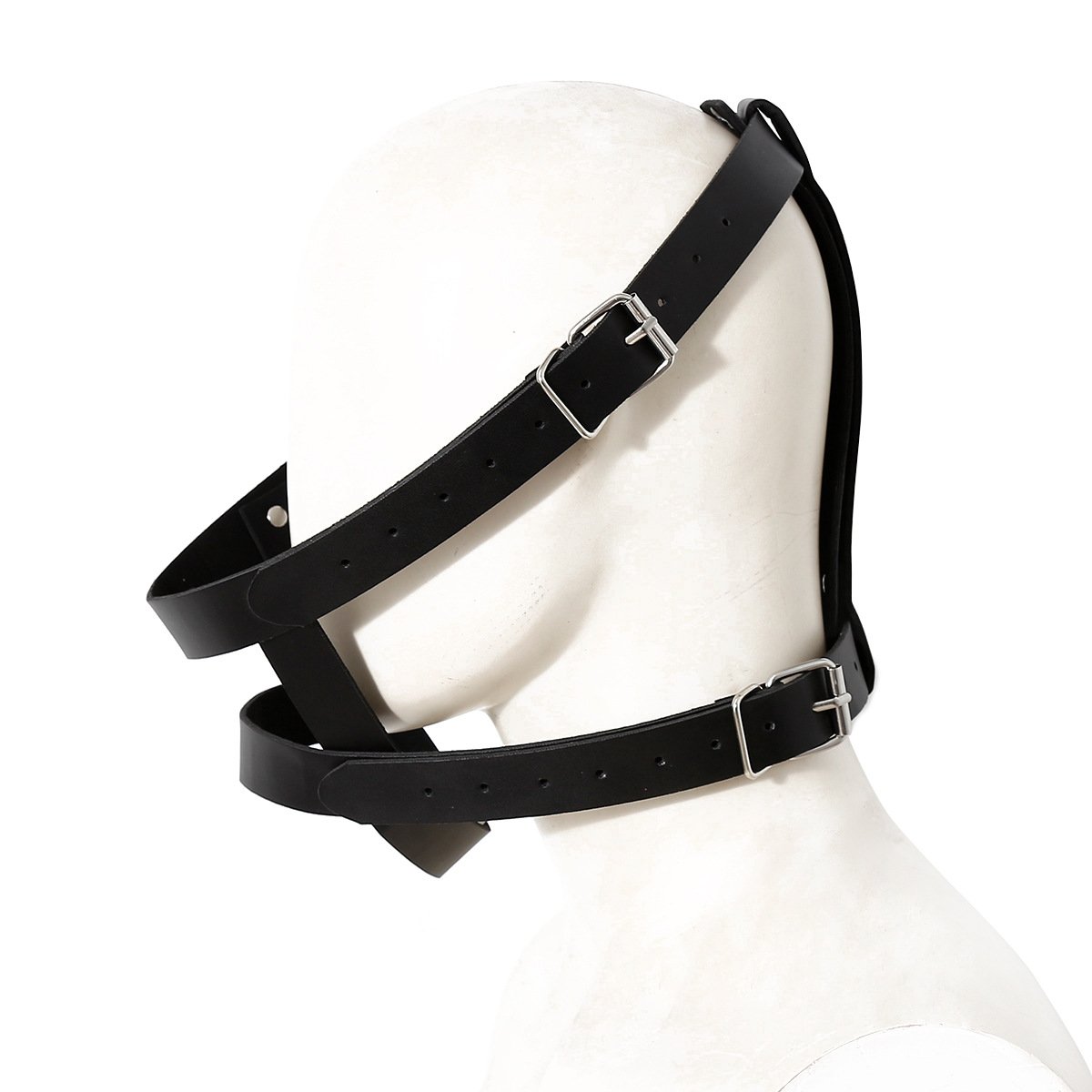 Leather Head Cover for Heavy Duty Adult Bondage Play - Ideal for Couples and Fetish Enthusiasts