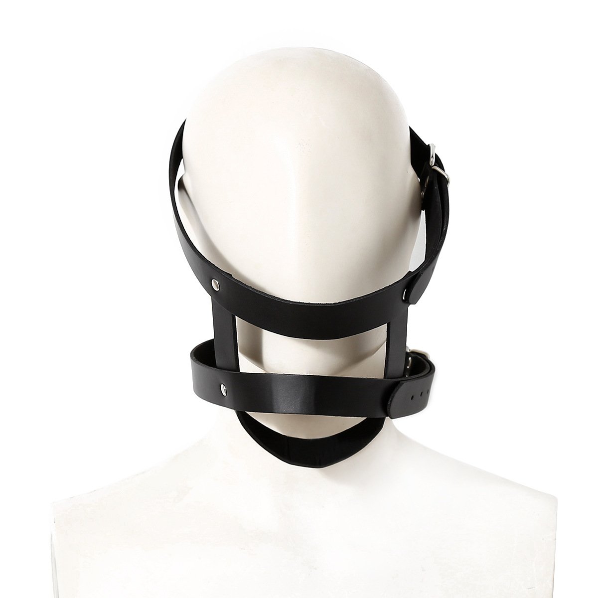 Leather Head Cover for Heavy Duty Adult Bondage Play - Ideal for Couples and Fetish Enthusiasts