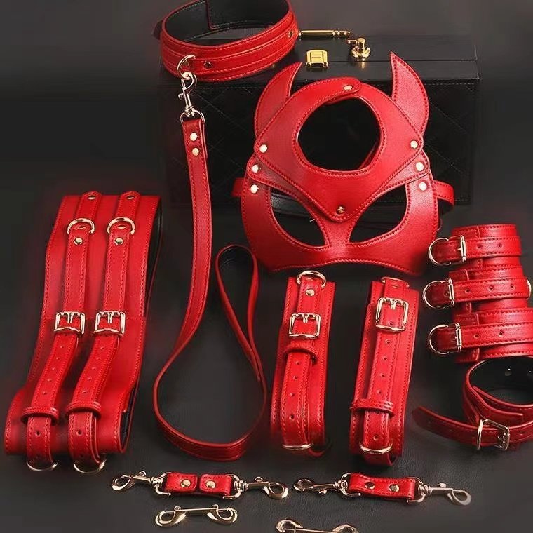 Luxury Bondage Kits Wholesale BDSM Bondage Restrains 7pcs/set Erotic SM Set Adult Fetish Sex Toys Harness for Men Couple