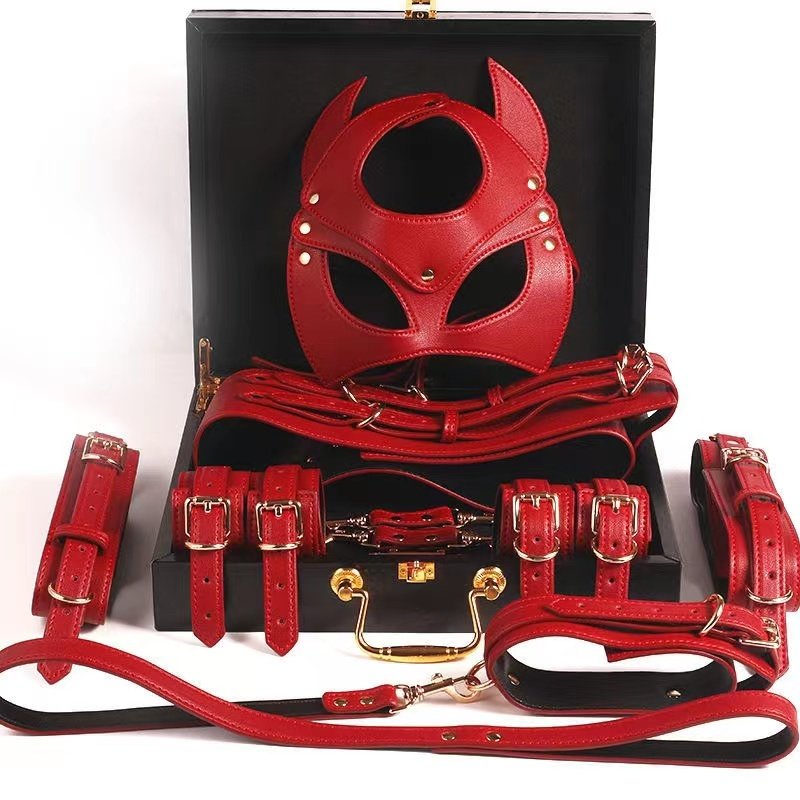 Luxury Bondage Kits Wholesale BDSM Bondage Restrains 7pcs/set Erotic SM Set Adult Fetish Sex Toys Harness for Men Couple