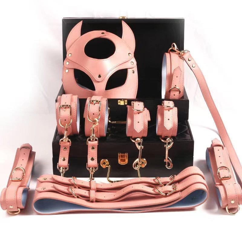 Luxury Bondage Kits Wholesale BDSM Bondage Restrains 7pcs/set Erotic SM Set Adult Fetish Sex Toys Harness for Men Couple