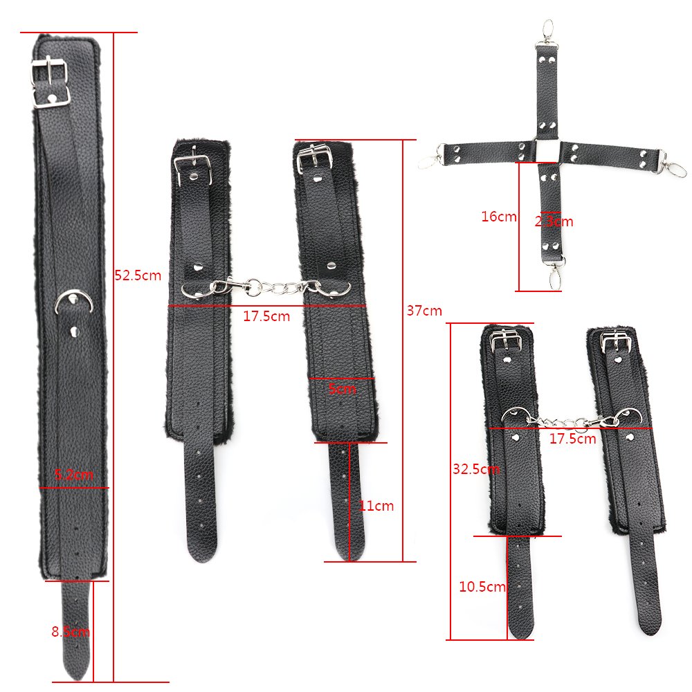 Leather bdsm bondage gear slave feith restraint set kit sex toy for couples sex game