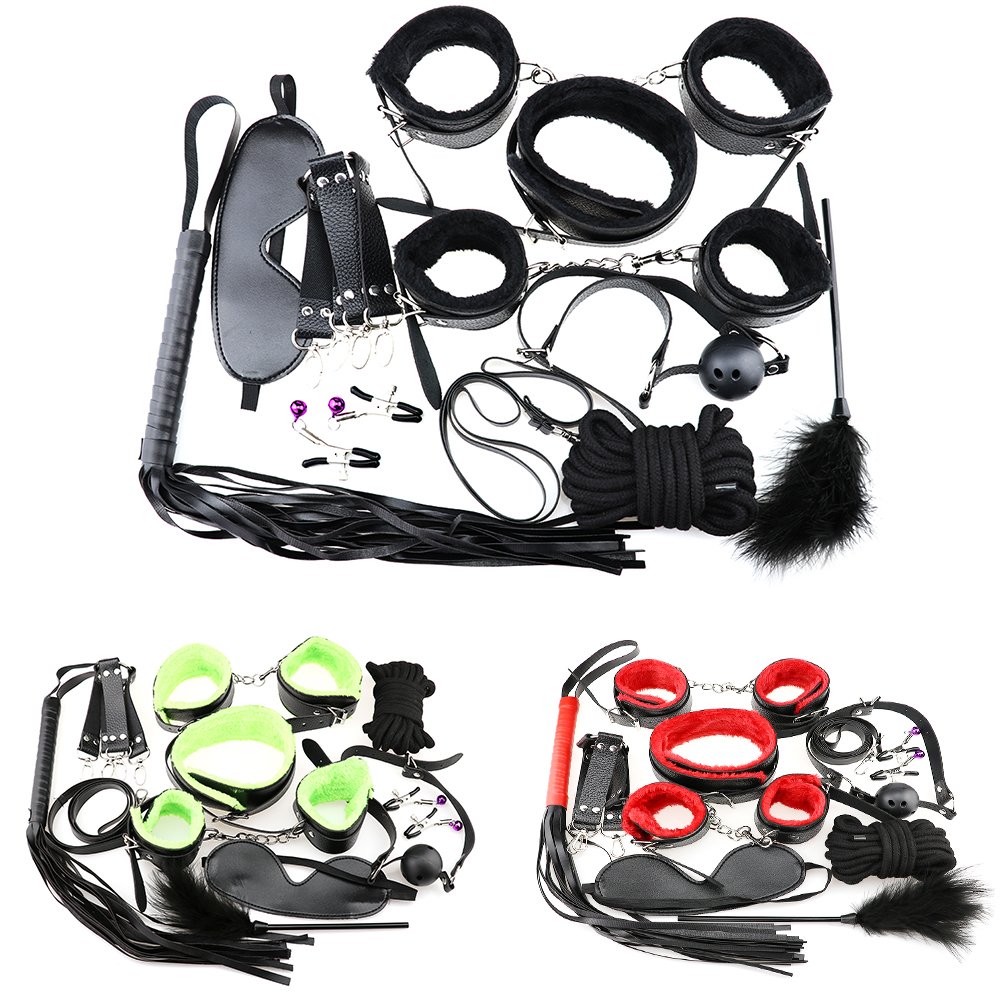 Leather bdsm bondage gear slave feith restraint set kit sex toy for couples sex game