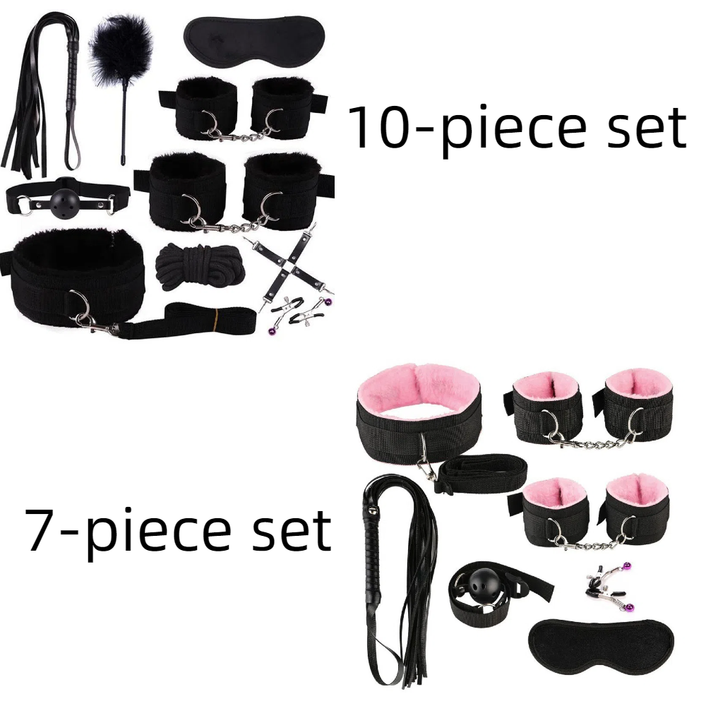 BDSM 10-piece set upgraded version bondage PU leather upgraded version fetish fun adult toys