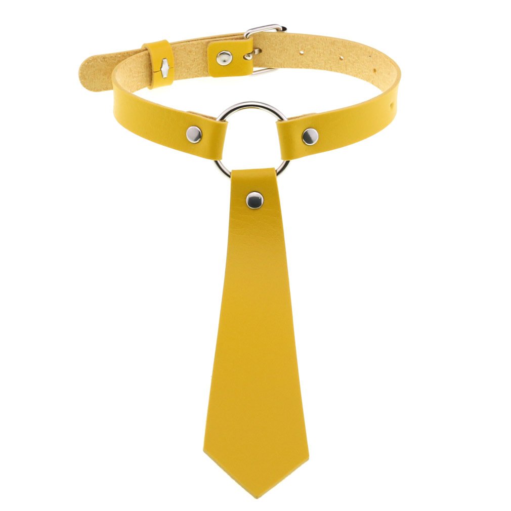 Flirting PU Leather Tie Collar Strap Gay and Lesbian Bondage Underwear BDSM and Sex Toys for Men Women