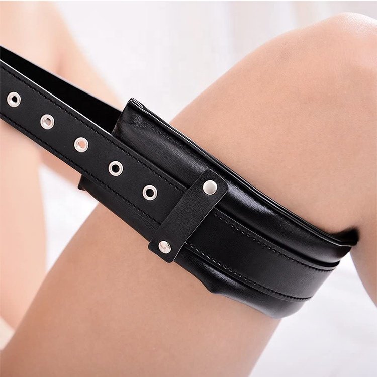 SM Thigh Restraint Sling Legs Binding Puttee Leather Suit Bondage Sex Toy for Women