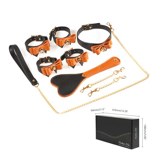 Aimitoy Wholesale BDSM Bondage Restraint Kits Flirting Couple Fetish Game Leather Spanking Paddle Sex Handcuff SM Sexual Toys