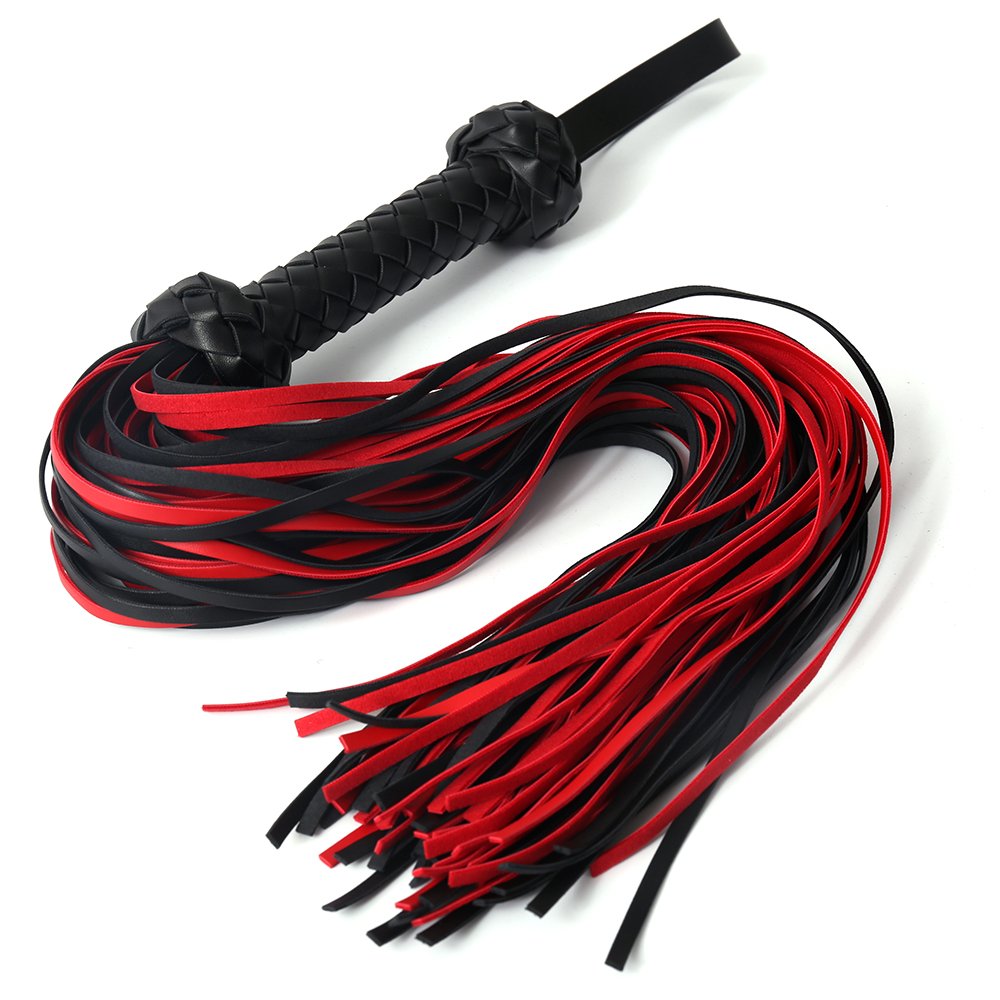 High Quality BDSM Restraint Fetish Leather Hand Woven Sex Horse Whip Cosplay Bondage Flogger Queen Whip