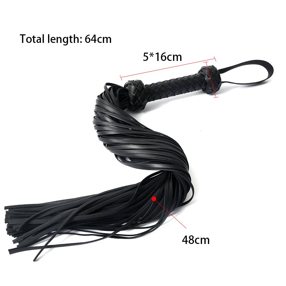 High Quality BDSM Restraint Fetish Leather Hand Woven Sex Horse Whip Cosplay Bondage Flogger Queen Whip