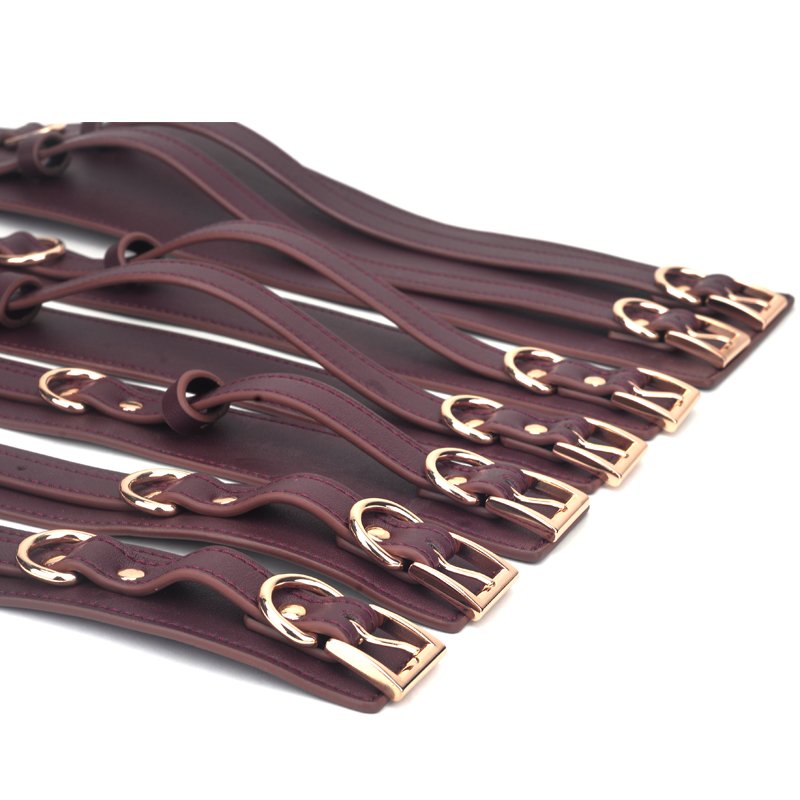 10 pcs set BDSM Bondage Toys for Couples Exotic Accessories PU Leather Bondage Set Sexy Handcuffs Whip Rope Sex Products