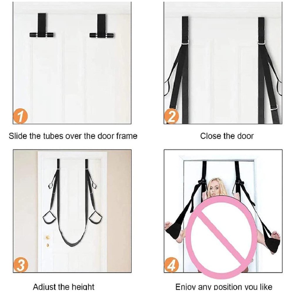 Erotic Bdsm Bondage Harness Door Swing Belt Restraints Couples Sexual Games Women Hanging Flirting Love Sex Bondage Sm Suit