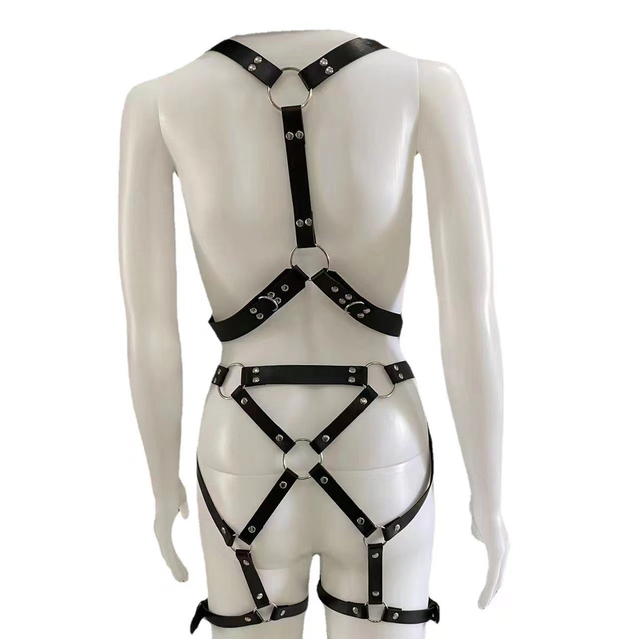 Bdsm Waist To Leg Gothic Handcuffs Thigh Rave Outfit Sexy Woman Harness Garter Body Bondage Strap Belt Lingerie body Harness