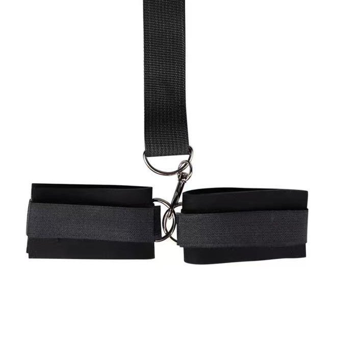 SM Bondage Gear Collar with Breathable Ball Gag and Wrist Cuffs Body Restraint for Adult