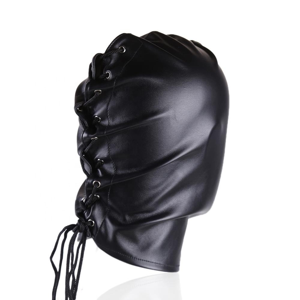 Factory BDSM Bondage Puppy Leather Hood Eye Gear Fetish Restraints Fetish Hood Erotic Couple Flirting Adult Toys Adjustable