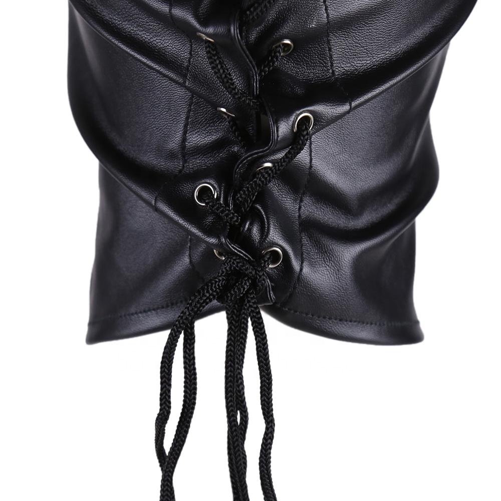 Factory BDSM Bondage Puppy Leather Hood Eye Gear Fetish Restraints Fetish Hood Erotic Couple Flirting Adult Toys Adjustable