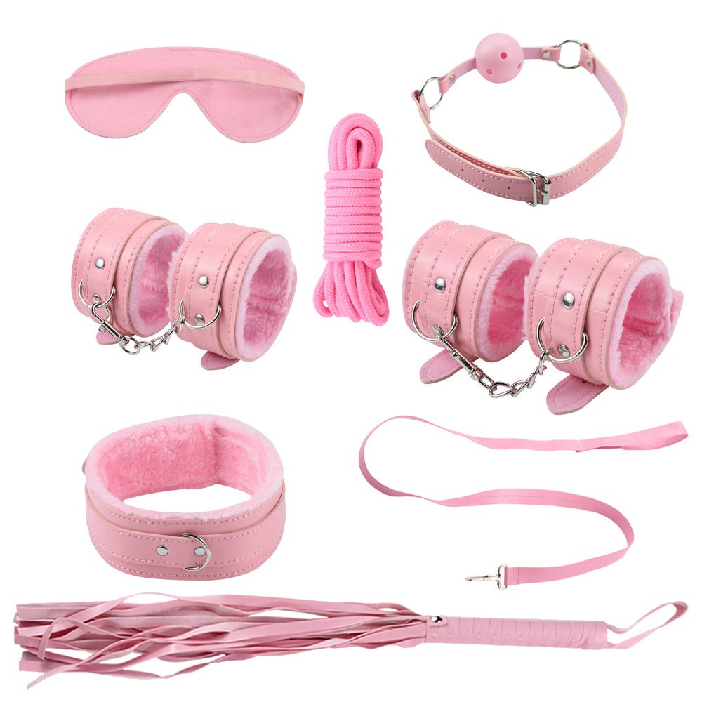 Plain Pattern With Fluff Bondage Gear Leather Without Fluff Bondage Set BDSM Set Sex toys Adult juguetes sexuales