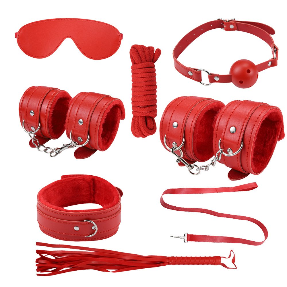 Plain Pattern With Fluff Bondage Gear Leather Without Fluff Bondage Set BDSM Set Sex toys Adult juguetes sexuales