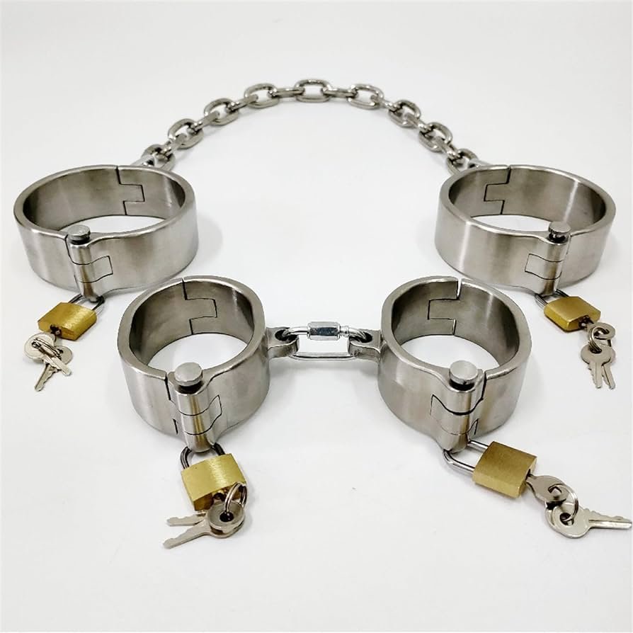 Stainless Steel Bdsm Sm Custom Size Bondage Rest handcuffs Set