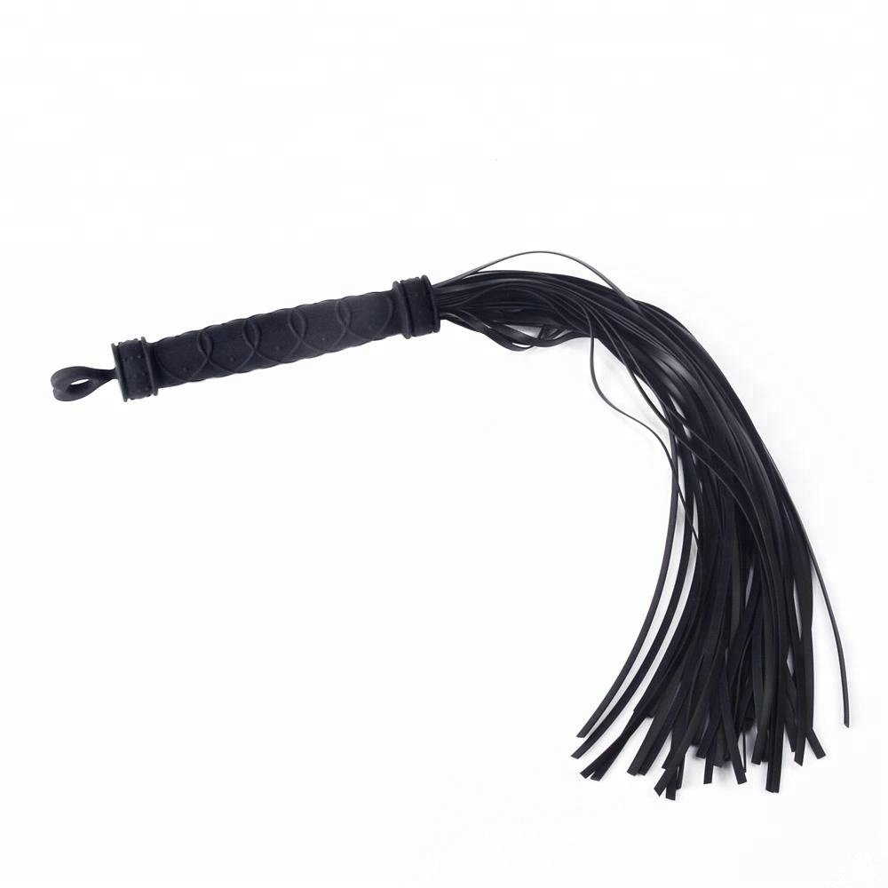 Black Whip Lash BDSM Bondage Gear Sex Toy for SM Bondage and Maltreat Play