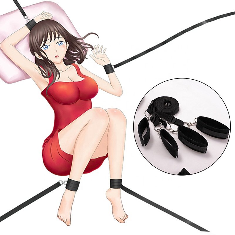 Sex Toys Sex Handcuffs Restraints Open Leg Punishment Bondage with Pillow Belt Strap Furry Fetish Sex Toys for Adult Games