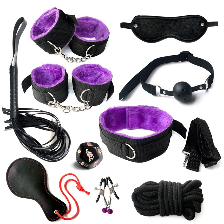 Adjustable SM wrist and ankle spreader bondage kit fetish gear accessories 10 Pieces/Unit adult sex toys for men women