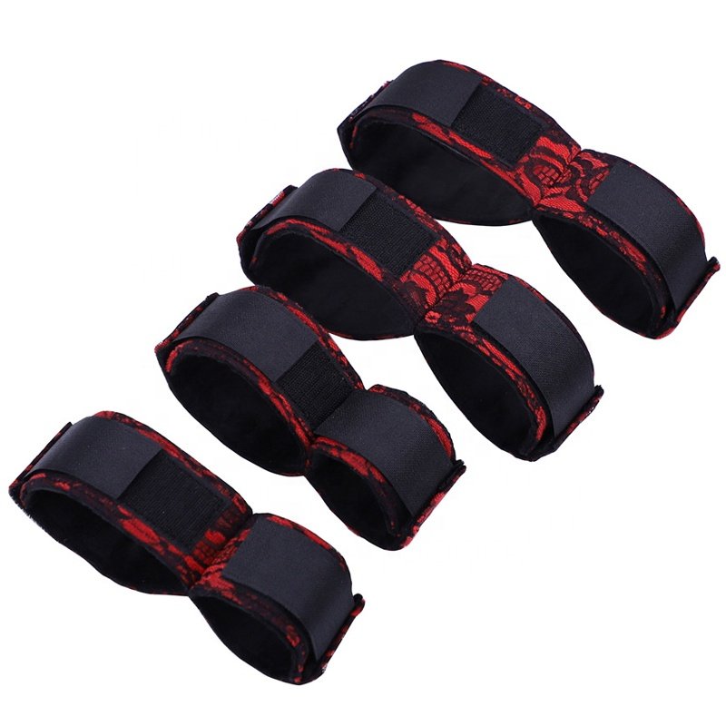 Adult Sex Toys Women BDSM Bondage Restraints Open Legs Strap Handcuffs Ankle Cuffs Bondage Set