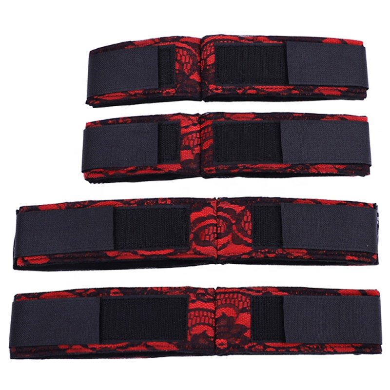 Adult Sex Toys Women BDSM Bondage Restraints Open Legs Strap Handcuffs Ankle Cuffs Bondage Set