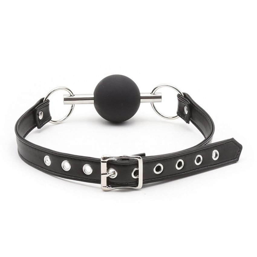 Hot Selling Adult Product Sm Bondage Gear Mouth Ball Gag With Pu Leather Strap Fetish Sex Toys For Couples Adult