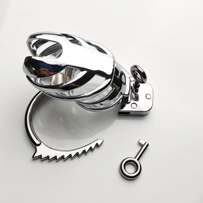 Male Chastity Lock BDSM Sex Toy Stainless Adult Cock Cage for Abstinence from Masturbation Bondage Gear