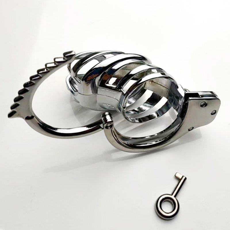 Male Chastity Lock BDSM Sex Toy Stainless Adult Cock Cage for Abstinence from Masturbation Bondage Gear