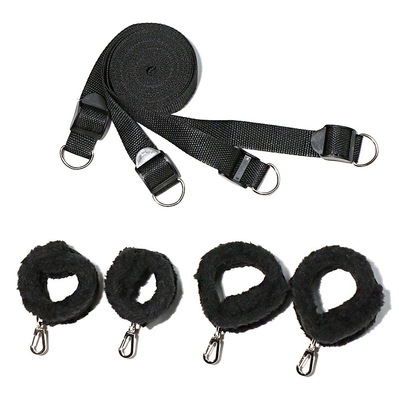 Nylon Bed Bondage System Gear Adult Kinky Sex Wrist And Ankle Strap Cuff Restraints Set