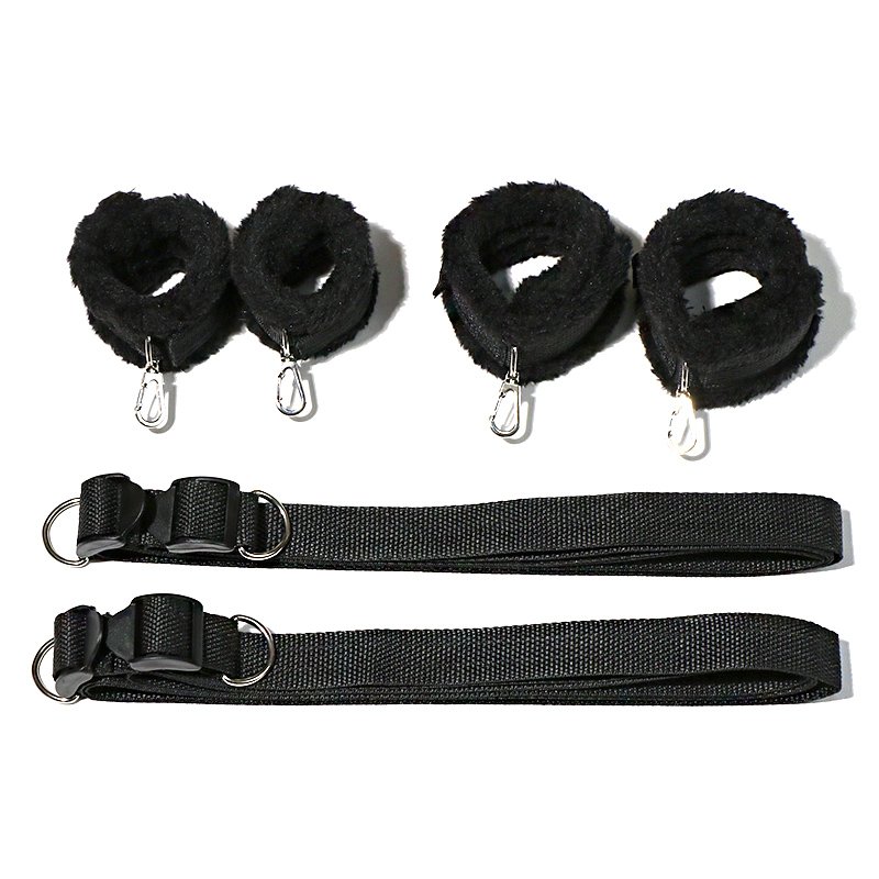 Nylon Bed Bondage System Gear Adult Kinky Sex Wrist And Ankle Strap Cuff Restraints Set