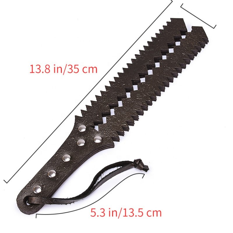 Sexy Paddle First layer Cowhide Gay sm Bdsm Spanking Whip Sex Saw shaped Flogger Whip Adult Sex Accessories