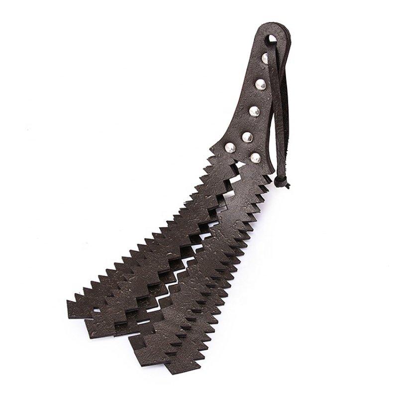 Sexy Paddle First layer Cowhide Gay sm Bdsm Spanking Whip Sex Saw shaped Flogger Whip Adult Sex Accessories