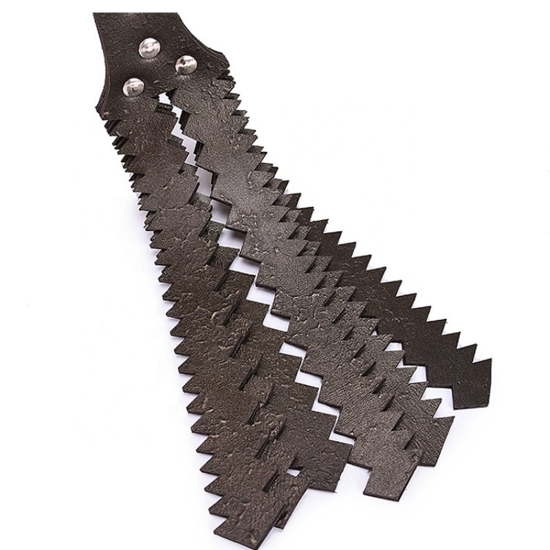 Sexy Paddle First layer Cowhide Gay sm Bdsm Spanking Whip Sex Saw shaped Flogger Whip Adult Sex Accessories