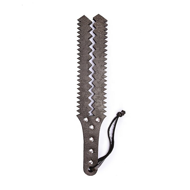 Sexy Paddle First layer Cowhide Gay sm Bdsm Spanking Whip Sex Saw shaped Flogger Whip Adult Sex Accessories