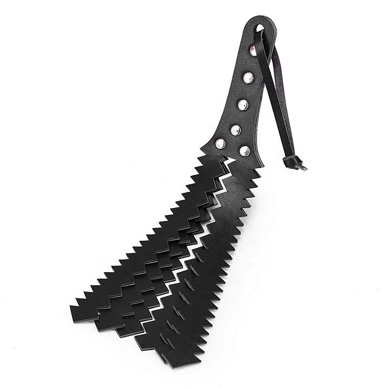 Sexy Paddle First layer Cowhide Gay sm Bdsm Spanking Whip Sex Saw shaped Flogger Whip Adult Sex Accessories