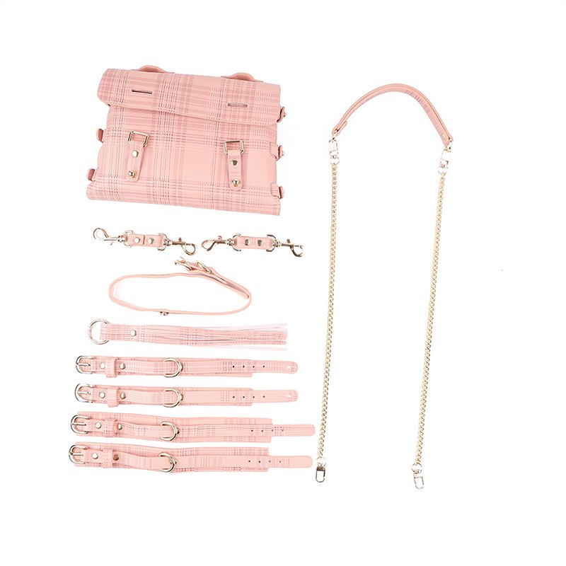 MOGlovers Soft Leather Bondage Gear Hand Cuffs Kit Set With Bag Restraints Toys For Women