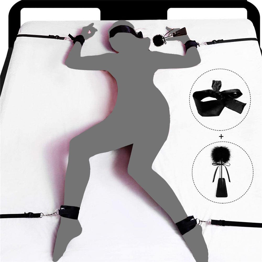 Factory Wholesale BDSM Bondage Gear Set Kits Sex Toy for Adult Women Couple Fantasy Wives Set Handcuffs Ankle Cuff Restraints