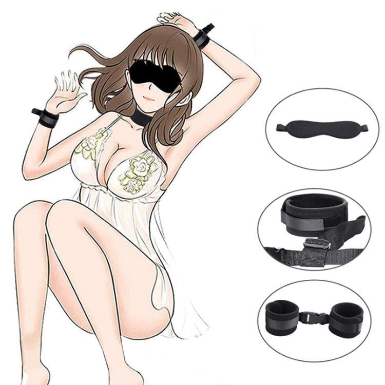 Factory Wholesale BDSM Bondage Gear Set Kits Sex Toy for Adult Women Couple Fantasy Wives Set Handcuffs Ankle Cuff Restraints